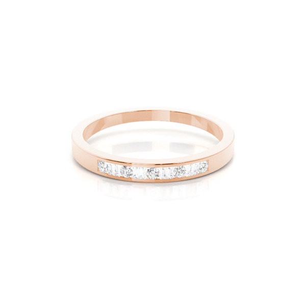 Channel Setting Half Eternity Diamond Ring