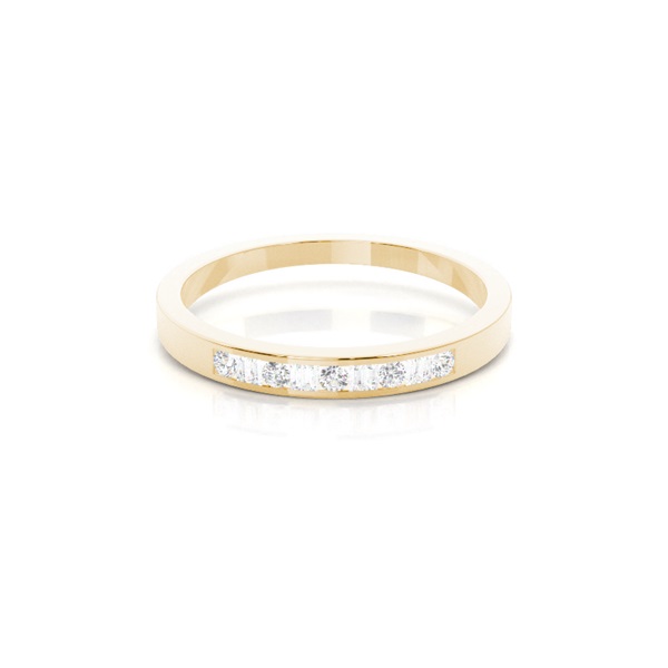 Channel Setting Half Eternity Diamond Ring