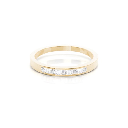 Mixed Shapes Yellow Gold Anniversary Diamond Rings