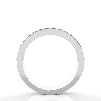 Channel Setting Half Eternity Black Diamond Ring