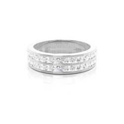 Anillo De Diamantes Half Eternity En Canal
