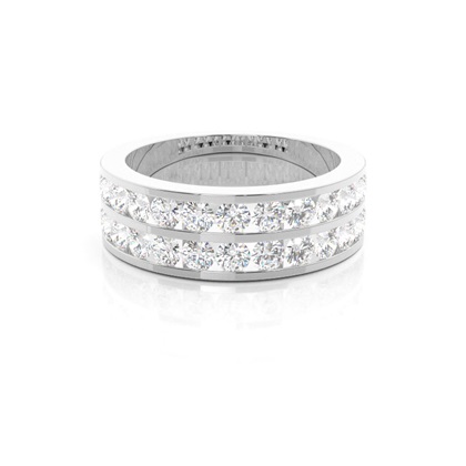 Channel Setting Half Eternity Diamond Ring