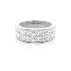 Channel Setting Half Eternity Diamond Ring