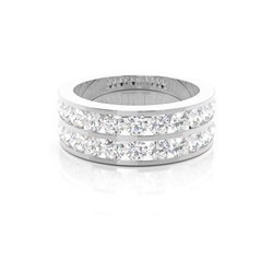 Channel Setting Half Eternity Diamond Ring