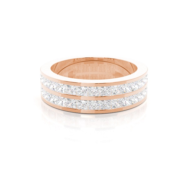 Channel Setting Half Eternity Diamond Ring