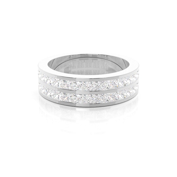 Channel Setting Half Eternity Diamond Ring
