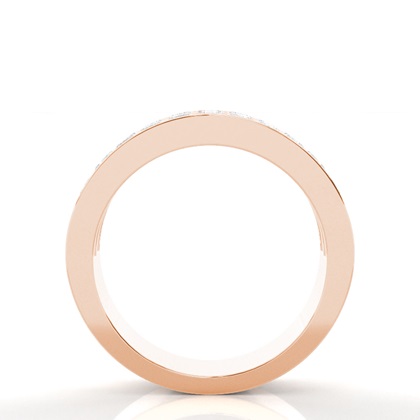 Princess Rose Gold Eternity Diamond Rings