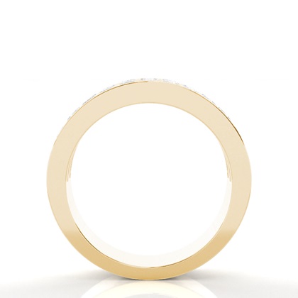 Princess Yellow Gold Eternity Diamond Rings