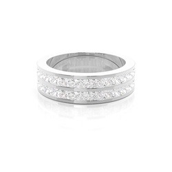 Channel Setting Half Eternity Diamond Ring