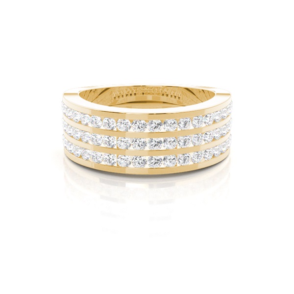 Channel Setting Half Eternity Diamond Ring