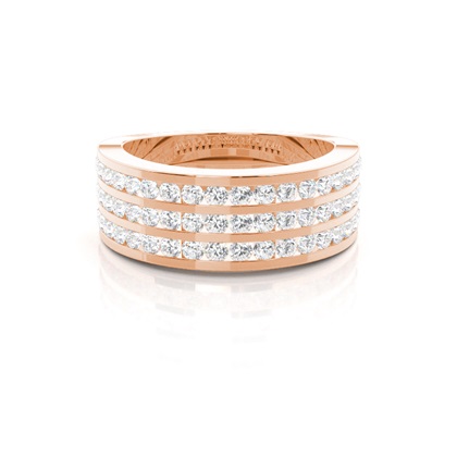 Rose Gold Diamond Anniversary Rings