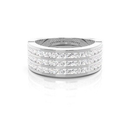 Channel Setting Half Eternity Diamond Ring