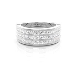 Channel Setting Half Eternity Diamond Ring