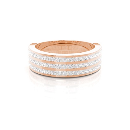 Princess Rose Gold Diamond Anniversary Rings