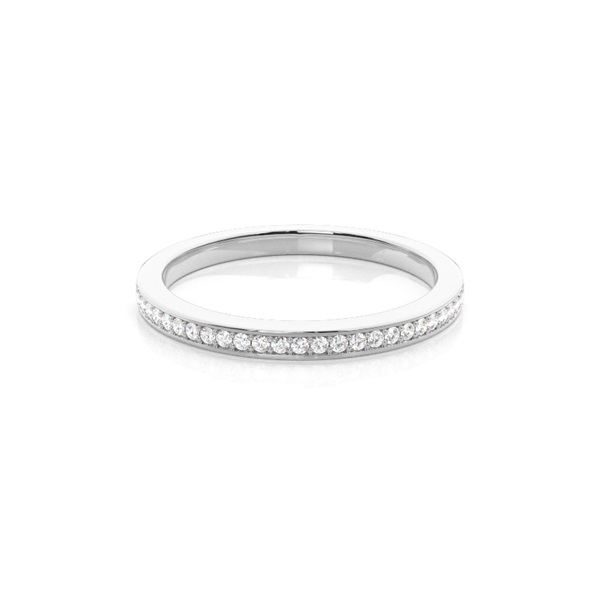 Halb Eternity Diamant Ring in einer Pavefassung