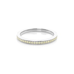 Half Eternity Band with Yellow Diamond