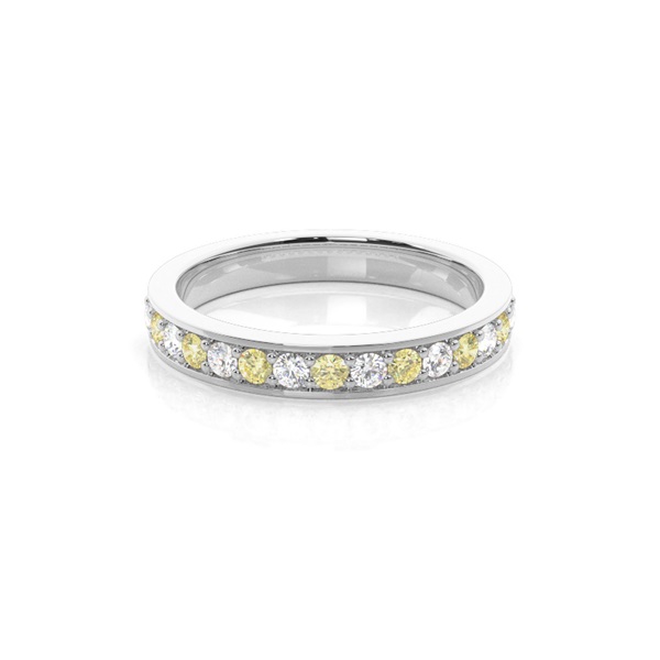 Yellow Diamond Classic Half Eternity Ring