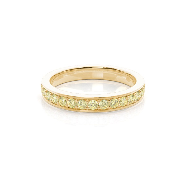 Half Eternity Band with Yellow Diamond