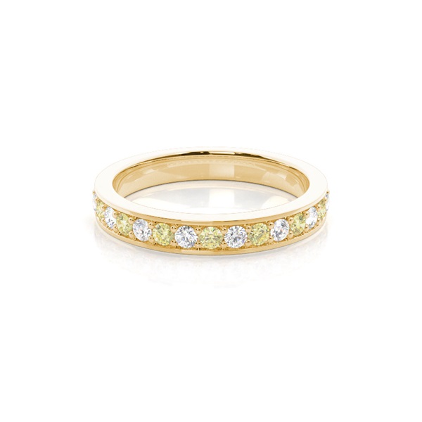 Yellow Diamond Classic Half Eternity Ring