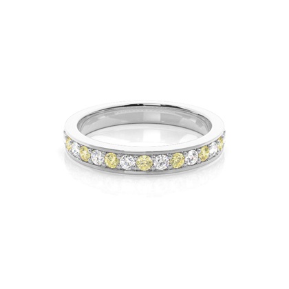 Yellow Diamond Classic Half Eternity Ring
