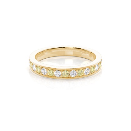 Yellow Gold Eternity Diamond Rings