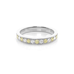 Yellow Diamond Classic Half Eternity Ring