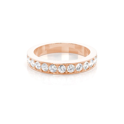Rose Gold Diamond Anniversary Rings