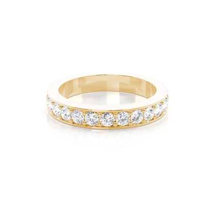Yellow Gold Half Eternity Diamond Rings