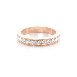 Pave Setting Half Eternity Diamond Ring