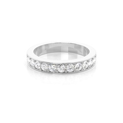 Halb Eternity Diamant Ring in einer Pavefassung