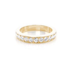Pave Setting Half Eternity Diamond Ring