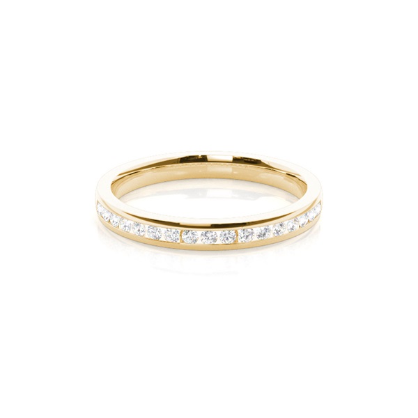 Channel Setting Half Eternity Diamond Ring