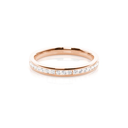 Rose Gold Half Eternity Diamond Rings