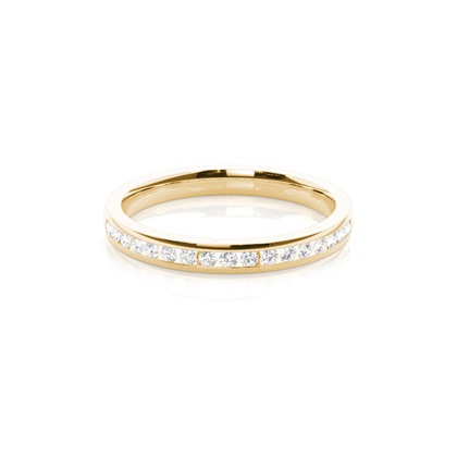 Yellow Gold Eternity Diamond Rings