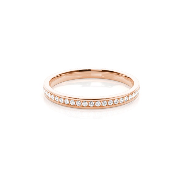 Pave Setting Half Eternity Diamond Ring