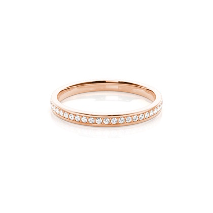 Rose Gold Diamond Anniversary Rings