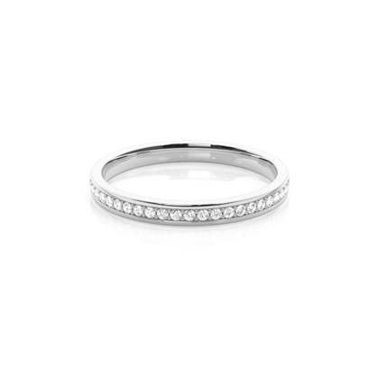 Pave Setting Half Eternity Diamond Ring