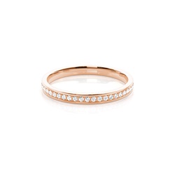 Pave Setting Half Eternity Diamond Ring