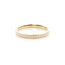 Pave Setting Half Eternity Diamond Ring
