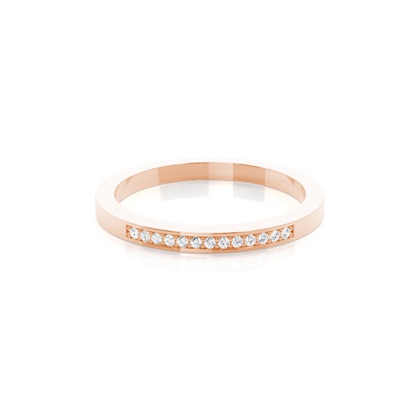 Pave Setting Half Eternity Diamond Ring