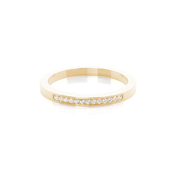 Pave Setting Half Eternity Diamond Ring