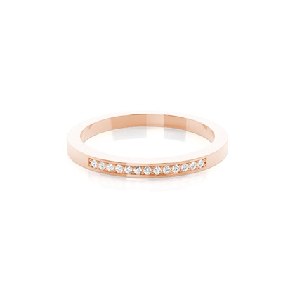 Rose Gold Half Eternity Diamond Rings