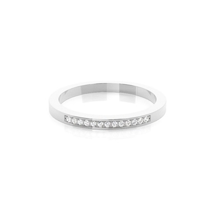 Pave Setting Half Eternity Diamond Ring