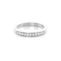 Pave Setting Half Eternity Diamond Ring