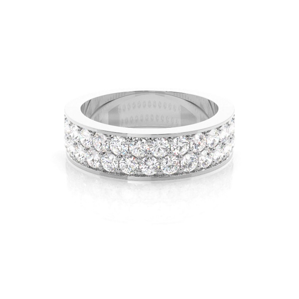 1.05ct. Pave Setting Half Eternity Diamond Ring