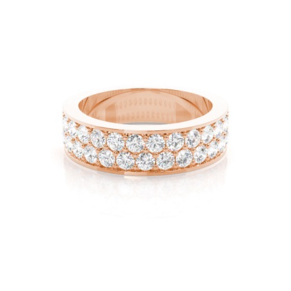 Rose Gold Diamond Anniversary Rings