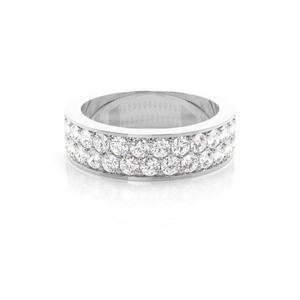 1.05ct. Pave Setting Half Eternity Diamond Ring