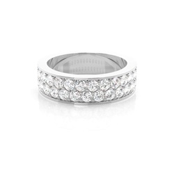 Halb Eternity Diamant Ring in einer Krappenfassung