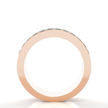 Pave Setting Half Eternity Black Diamond Ring