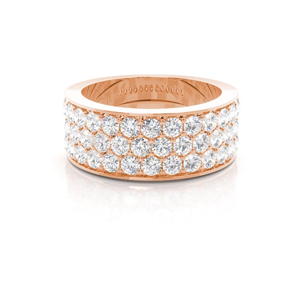 Pave Setting Half Eternity Diamond Ring